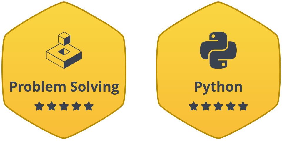 Odznaki Python i Problem Solving na HackerRank